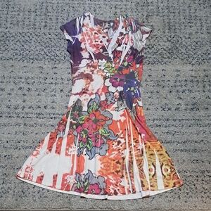 Purple Rain Floral Multicolor Dress